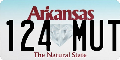 AR license plate 124MUT