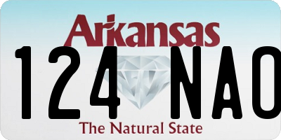 AR license plate 124NAO