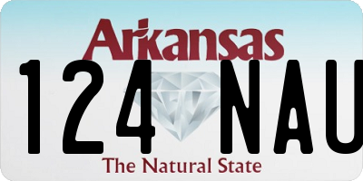 AR license plate 124NAU