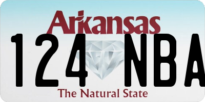 AR license plate 124NBA
