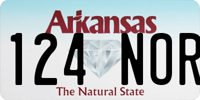 AR license plate 124NOR