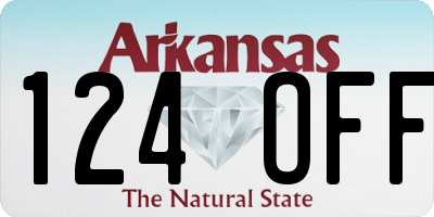 AR license plate 124OFF