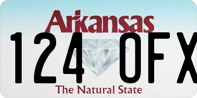 AR license plate 124OFX