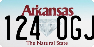 AR license plate 124OGJ
