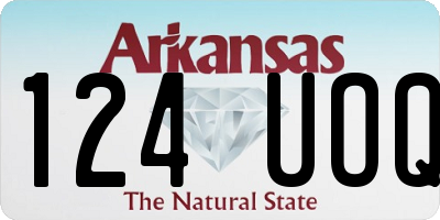 AR license plate 124UOQ