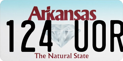 AR license plate 124UOR