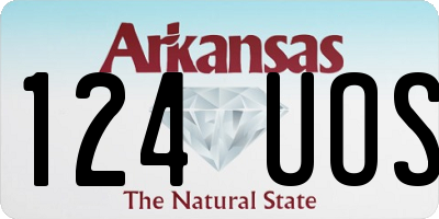 AR license plate 124UOS