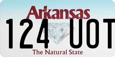 AR license plate 124UOT