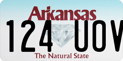 AR license plate 124UOV