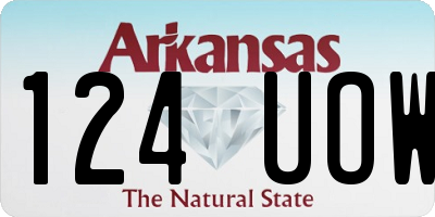 AR license plate 124UOW