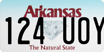 AR license plate 124UOY