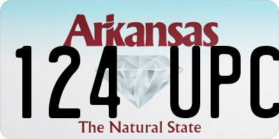 AR license plate 124UPC
