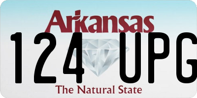 AR license plate 124UPG