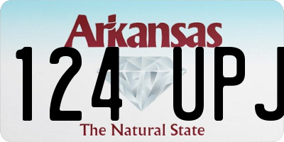 AR license plate 124UPJ