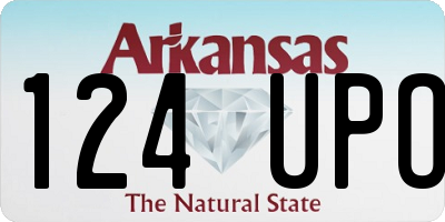 AR license plate 124UPO