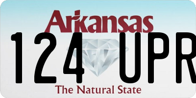 AR license plate 124UPR