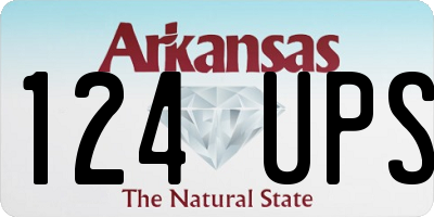 AR license plate 124UPS