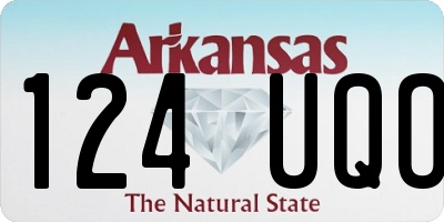 AR license plate 124UQO