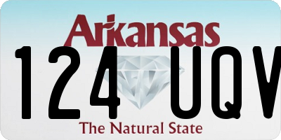 AR license plate 124UQV