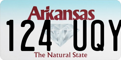 AR license plate 124UQY