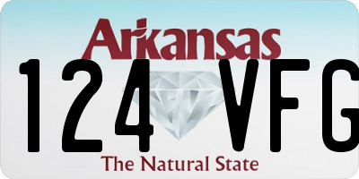 AR license plate 124VFG