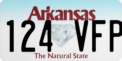 AR license plate 124VFP