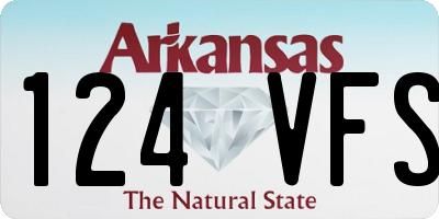 AR license plate 124VFS