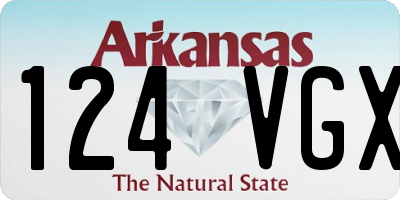 AR license plate 124VGX
