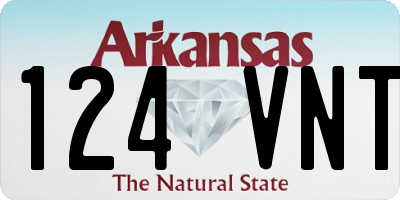 AR license plate 124VNT