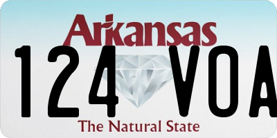 AR license plate 124VOA