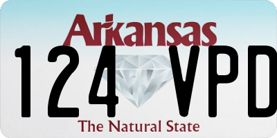 AR license plate 124VPD