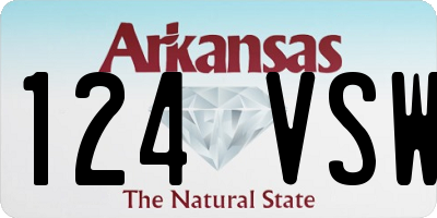 AR license plate 124VSW