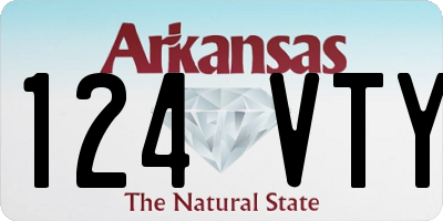 AR license plate 124VTY