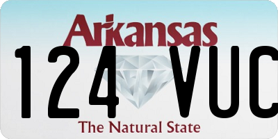 AR license plate 124VUC