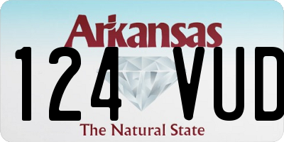 AR license plate 124VUD