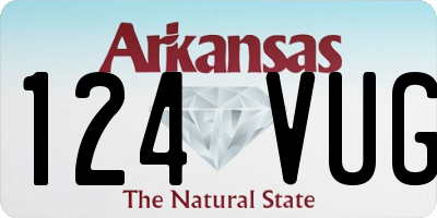 AR license plate 124VUG
