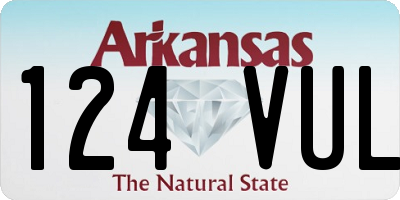 AR license plate 124VUL