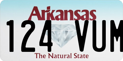 AR license plate 124VUM