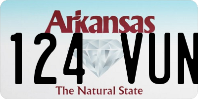 AR license plate 124VUN