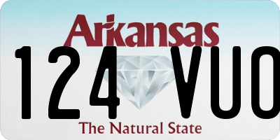 AR license plate 124VUO