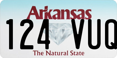AR license plate 124VUQ
