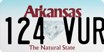 AR license plate 124VUR