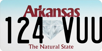 AR license plate 124VUU
