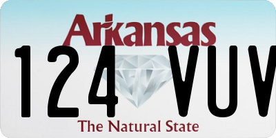 AR license plate 124VUV