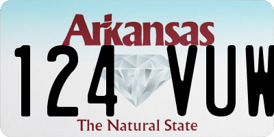 AR license plate 124VUW
