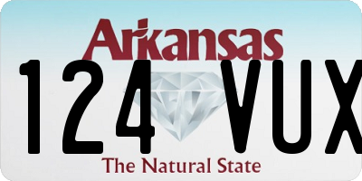 AR license plate 124VUX
