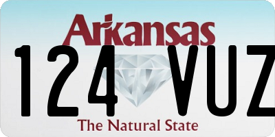 AR license plate 124VUZ