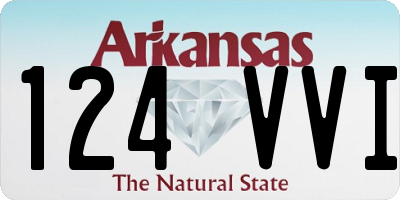 AR license plate 124VVI