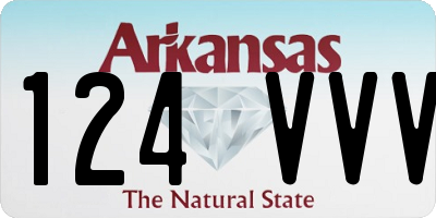 AR license plate 124VVV