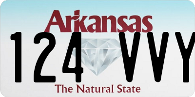 AR license plate 124VVY
